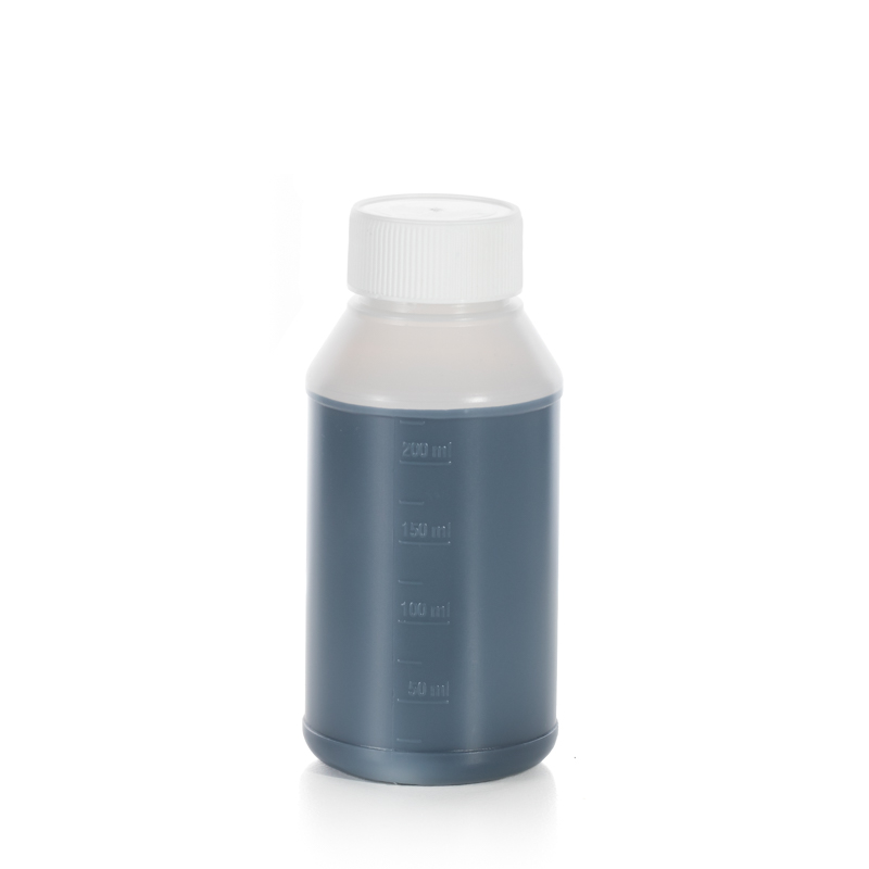 250ml Graduated Bottle & 38/410 Standard Wedge F/Rib White Lid